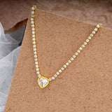 316L Titanium Stainless Steel Heart Necklace Classic Charm Jewelry Women