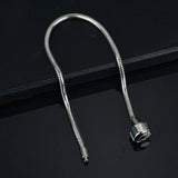 316L Silver Stainless Steel Snake Chain Link Bracelet for European Bracelet DIY