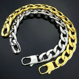 316L Stainless Steel Silver Tone Mens Chain Bracelet B167 168