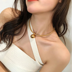 316L Stainless Steel Choker Necklace for Women