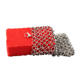 316L Stainless Steel Ring Sponge Metal Brush Pot Net Kitchen Cleaning Tool