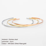 316L Stainless Steel Bangle Cuff Bracelet Jewelry for Women