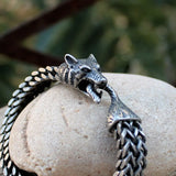 316L Stainless Steel Wolf Head Bracelet Viking WOLF Bangles Men Boys Chain
