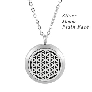 316L SS Flower of Life Aromatherapy Pendant 20mm 25mm 30mm