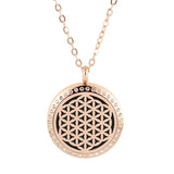 316L SS Flower of Life Aromatherapy Pendant 20mm 25mm 30mm