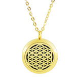 316L SS Flower of Life Aromatherapy Pendant 20mm 25mm 30mm