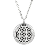 316L SS Flower of Life Aromatherapy Pendant 20mm 25mm 30mm