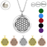 316L SS Flower of Life Aromatherapy Pendant 20mm 25mm 30mm