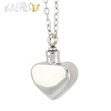 Heart Urn Cremation Jewelry Necklace Pendant with Czech Crystal