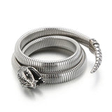 Snake-Shaped Multi-Circle Stainless Steel Bracelet