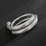 Snake-Shaped Multi-Circle Stainless Steel Men's Bracelet