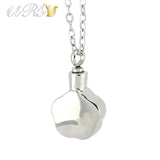 316L Stainless Steel Urn Necklace Perfume Locket with O-Shaped Chain