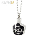 Stainless Steel Quincunx Urn Necklace Perfume Locket