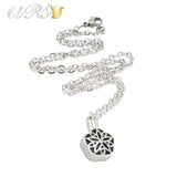 316L Stainless Steel Urn Necklace Perfume Locket with O-Shaped Chain