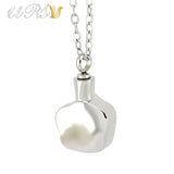 Stainless Steel Quincunx Urn Necklace Perfume Locket
