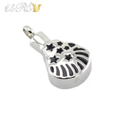 316L Stainless Steel Stars Pattern Perfume Locket Necklace Pendant