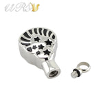 316L Stainless Steel Stars Pattern Perfume Locket Necklace Pendant