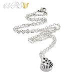 316L Stainless Steel Stars Pattern Perfume Locket Necklace Pendant