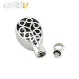 Water Drop Urn Cremation Necklace Pendant with O-Shaped Chain