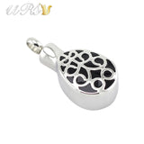 Water Drop Urn Cremation Necklace Pendant with O-Shaped Chain