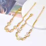 316L Square Zircon Butterfly Charm Bracelet for Women