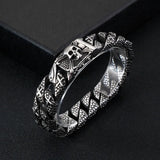 316L Titanium Steel Cross Bracelet Men's Stainless Steel Punk Skull