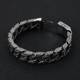 316L Titanium Steel Cross Bracelet Men's Stainless Steel Punk Skull