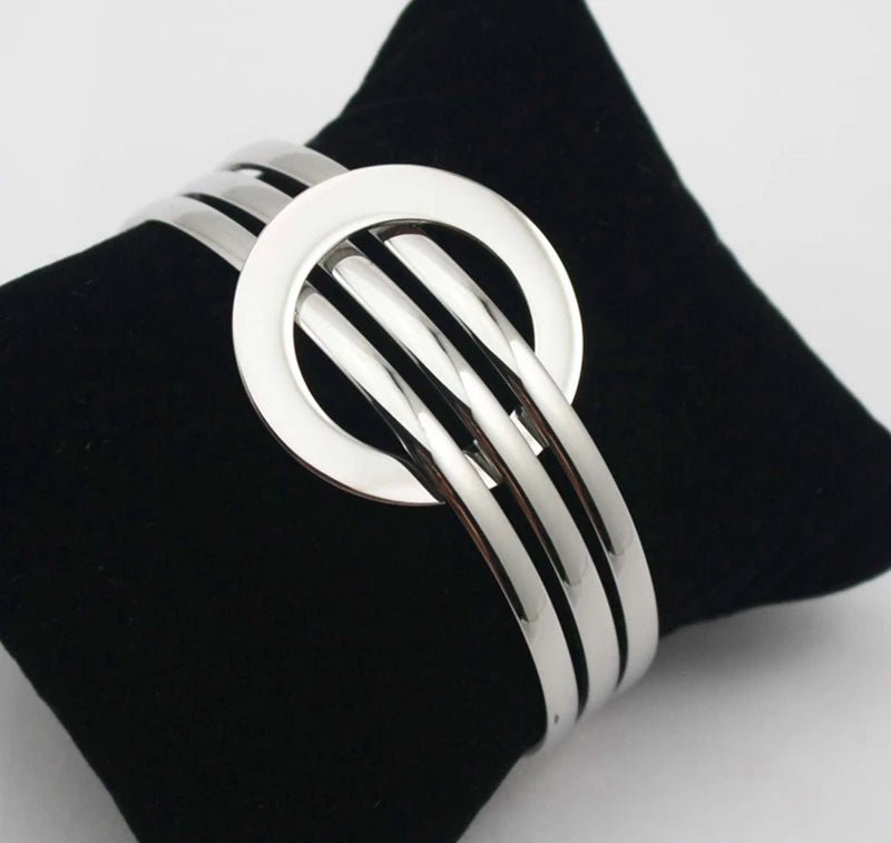 316l Stainless Steel Bangle Bracelet Bevel Bangle Bracelets & Bangles Present