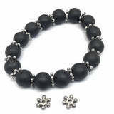316l Stainless Steel Snowflake Spacer Beads Charms for DIY Bracelets