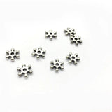 316l Stainless Steel Snowflake Spacer Beads Charms for DIY Bracelets