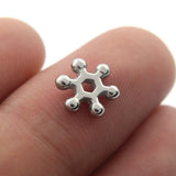 316l Stainless Steel Snowflake Spacer Beads Charms for DIY Bracelets