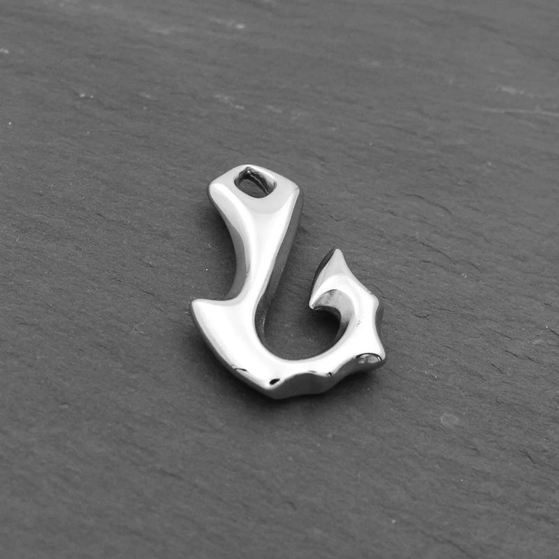 316L Stainless Steel Fish Hook Buckle Charms Pendant DIY Jewelry