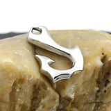 316L Stainless Steel Fish Hook Buckle Charms Pendant DIY Jewelry