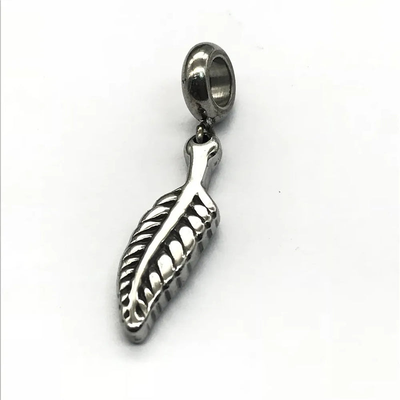 316l Stainless Steel Leaf Dangles Charms For Women Jewelry