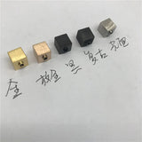 316L Stainless Steel Square Charms Beads 2mm Hole DIY Jewelry Making