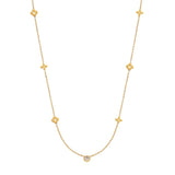 316l Stainless Steel Zircon Flowers Necklace for Women