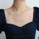 316l Stainless Steel Zircon Flowers Necklace for Women