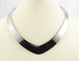 316l Stainless Steel Torques Necklace V Shape Collar Choker Jewelry