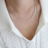 316l Stainless Steel Double Snake Bone Chain Necklace for Women
