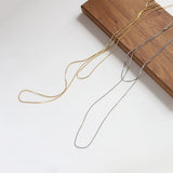 316l Stainless Steel Double Snake Bone Chain Necklace for Women