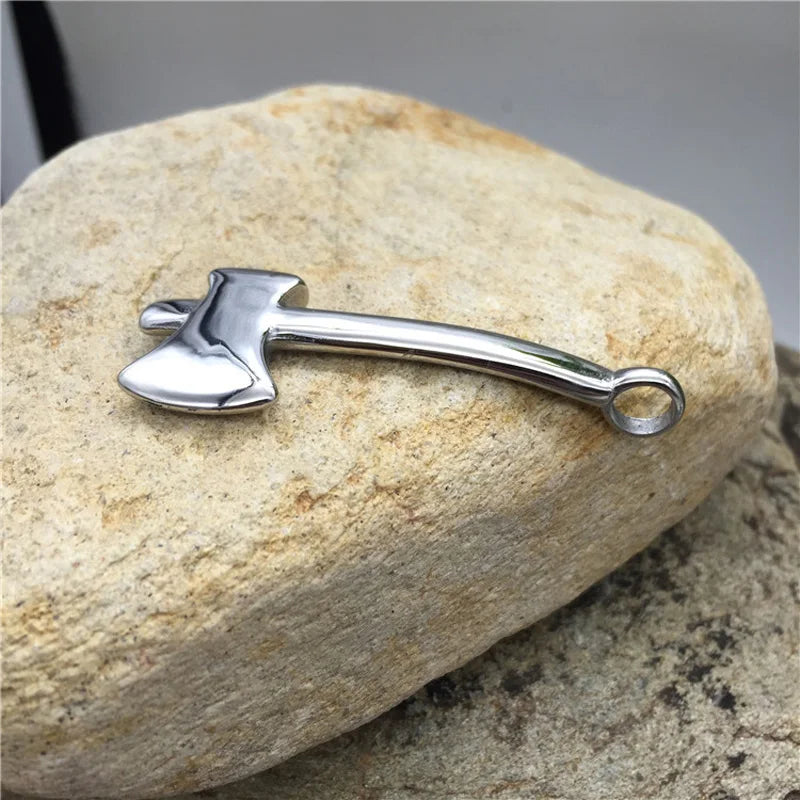 316l Stainless Steel Tool Ax Charms Pendant For Men Cord Bracelet