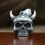 316L Stainless Steel Vikings Skull Shield Band Rune Necklace Pendant