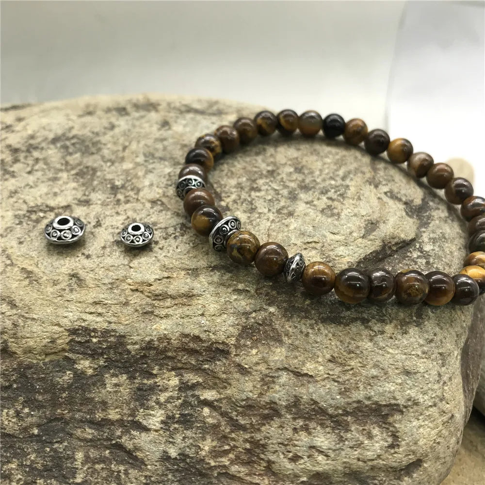 316L Stainless Steel Vintage Flat Beads 2.5mm Small Hole Spacer Charms