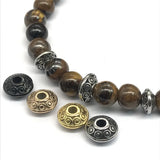 316L Stainless Steel Vintage Flat Beads 2.5mm Small Hole Spacer Charms