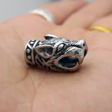 316L Stainless Steel Wolf Head Bead Spacer Charms 4mm