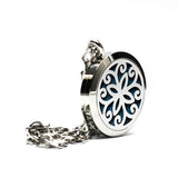 Round Perfume Diffuser Pendant Necklace Aromatherapy Essential Oil Locket