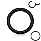 316l Surgical Steel Hinged Nose Rings Hoop 20G-14G Gold Silver Rose Black