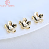20PCS 8.5MM 24K Brass Flower Beads Caps DIY Jewelry Findings Accessories