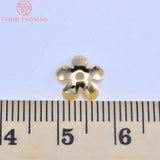 20PCS 8.5MM 24K Brass Flower Beads Caps DIY Jewelry Findings Accessories