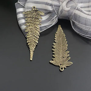10PCS 58*22MM Antique Zinc Alloy Leaves Tree Leaf Charms Pendants